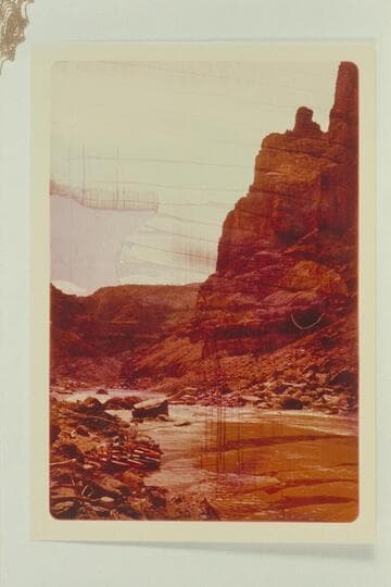 Head of Rapid No. 18, the last rapid in One Mile Rapid or Mile Long Rapid. Mile 204.1. The film was wet when he capsized in Rapid No. 22. See Reilly photo of 9 5 60 showing river up from Mile 203.2