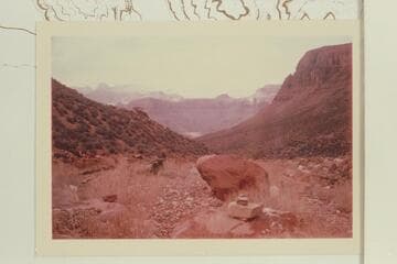 Cairn in east arm of Cremation Canyon