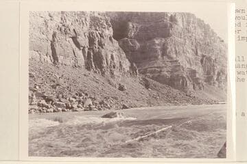 Across head of Rapid No. 22. Teapot Canyon on opposite side of River