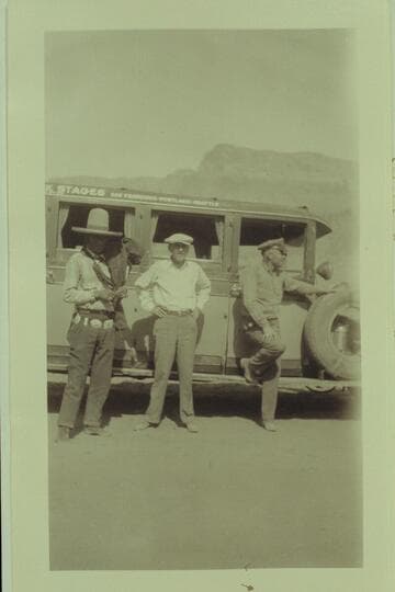 At the dedication of the Marble Canyon Bridge.  Print from Freeman collection