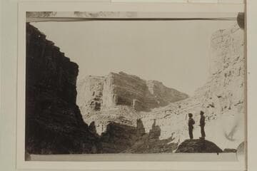 Central section of Cataract Canyon. Clogston (right) and Lint (left) appear in photo. Down to Cove Canyon from approximately Mile 186 1/2. Compare Paige photo 1438