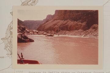 Down to the head of Rapid No. 19. No. 19 heads at Mile 203.7 and drops 6 ft. in .2 miles