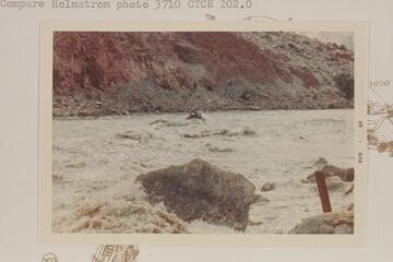 Harris-Brennan boat in lower end of Rapid 23. Mile 202.05