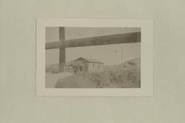 No. 24, Charles Gibbons album. "Was this an early-day school and flag-pole--Hanksville?" Aleson letter, 1953, Apr. 28