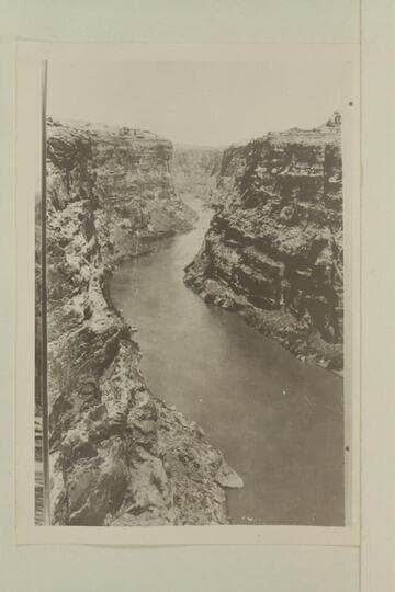 Two miles above mouth of Dirty Devil River- Narrow Canyon. Photo during U. S. Geological Survey of Cataract Canyon under Chenowith