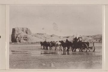 Early freighting on the Dirty Devil.  From Wimmer collection.  Wimmer was hired by the USGS to freight in supplies for the USGS crews in Glen Canyon in 1921.  See his testimony in the River Bed Case