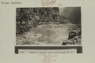 Boats in Colorado River above Rapid No. 47