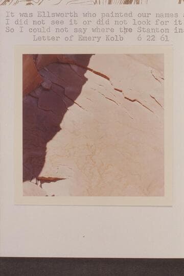 Kolb Brothers inscription at the mouth of the Green River