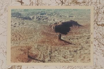 Westerly to Lizard Rock at right center. The spire at lower left appears to be Standing Rock. "Pointed southwesterly"--Dudziak letter, 1966, June 13. "Standing rock on Topo means Totem Pole to us"--Hazel Ekker lette, 1966, Aug. 13
