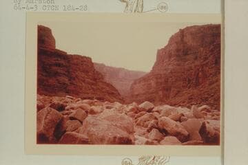 Down river from Mile 184.1 at the fan from the side canyon at Mile 184.1