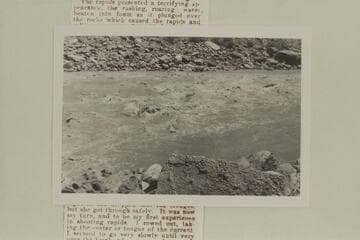 Rapid No. 1 in Cataract Canyon from right bank. Boulder at extreme right appears in foreground of Beckwith photo of 1959, June 07, 596 CTCN 212.23