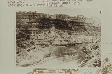 Up to head of Cataract Canyon. The Green River is left and the Grand at right