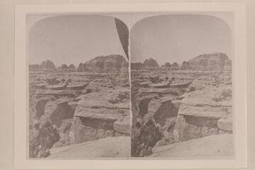 "Views on Green River, Still-Water Canon Series, Shin-ou-av Too-Weap" This canyon is 36 1/2 miles long and from 500 to 1,500 ft. deep