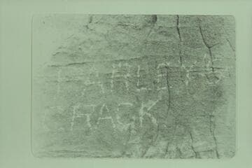 "Parley's Crack" inscription near head of Whirlpool Canyon