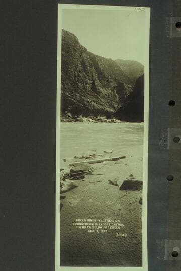 Green River Investigation:  Downstream in Ladore Canyon, 1 1/4 Miles below Pot Creek