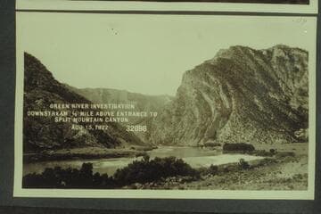 Green River Investigation: Downstream 1/2 Mile above Entrance to Split Mountain Canyon