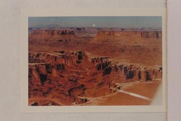 Monument Canyon; Standing Rock Basin.  Junction Butte at upper left and the Henry Mountains on the skyline