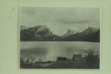 Lakes at head of Green River and near the Continental Divide where the trip started. The boats were taken from the river some miles below the start and carried by truck to Green River, Wyoming, where a second start was made