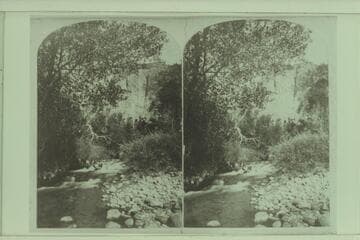 Print from a stereo: "Views on the Green River," Whirlpool Canon Series. Stereo No. 73: Mouth of Bishop's Creek