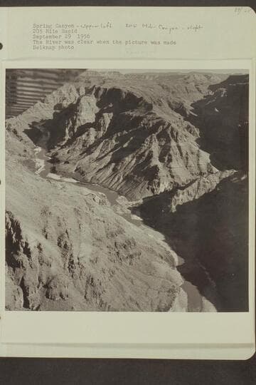 Spring Canyon--upper left. 205 Mile Rapid. The river was clear when the picture was made