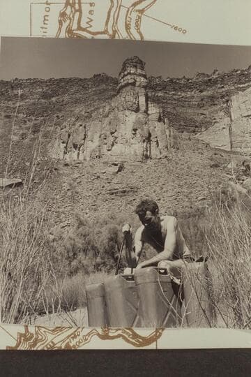 Fueling at Whitmore Trail from the hose connected to the supply at the rim- approximately 1,000' drop