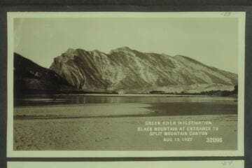 Green River Investigation: Black Mountain at Entrance to Split Mountain Canyon