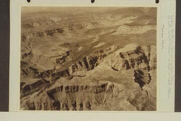 Looking north up Hurricane Ledge Valley. On left- Shivwits Plateau, on right- Uinkaret Plateau