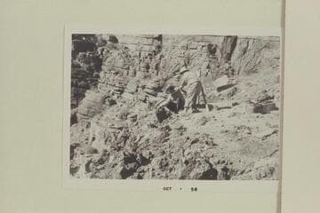 The crew of the Arizona Power Authority rigged cables to lower dunnage and fuel down into the canyon at Whitmore Wash