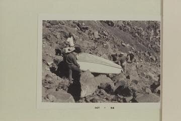 The Bundy's carrying a 16' Smith-Craft down to Whitmore Beach