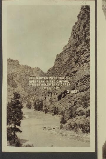 Green River Investigation: Upstream in Red Canyon, 5 Miles below Cart Creek