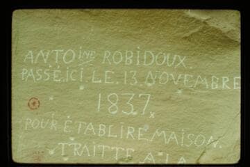 Robidoux inscription