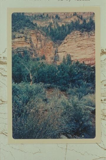 Waterfall on south slope slightly west of Woolsey Point