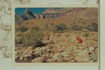 At junction of wash with Nancoweap Creek