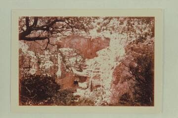 Bridge in Nancoweap Canyon.  147-ft. span