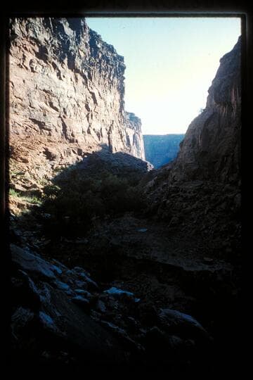 Down Horsethief Canyon from trail at drop