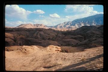 Cha Butte, Navajo Mountain from trail west side of Nasja Creek