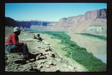 Up river; mouth of Horsethief Canyon