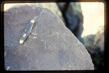 Dunn inscription; Mt. Dellenbaugh