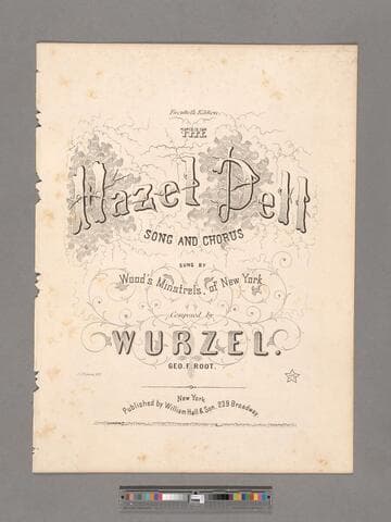 The hazel dell : song and chorus  / sung by Wood's Minstrels of New York ; composed by Wurzel. Geo. F. Root