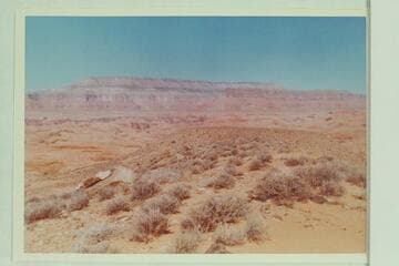50 Mile Mountain from top of Black Brush Mesa. Glen Canyon is right center. The gorge of Anasazi Canyon is left center below the gorge of Glen Canyon