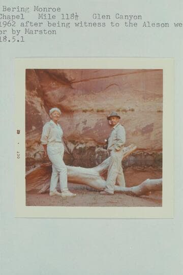 Barbara and Bering Monroe after being witness to the Aleson wedding.  The Chapel, Mile 118.5, Glen Canyon