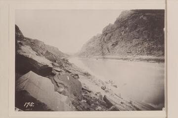 Stanton Survey crew in Glen Canyon. Approximately Mile 95 above the Escalante River