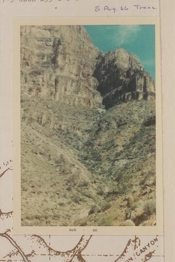Ravine above spring on bench above inner gorge where Ervin found water in 1931
