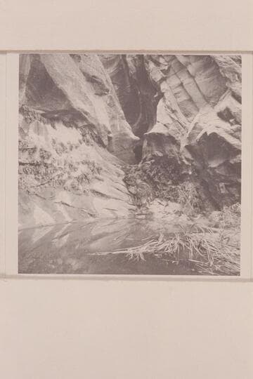 Fall and pool in the Anasazi branch known as Moepitz Canyon. About 1/2 mile above junction with the main canyon