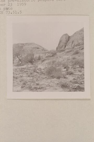 Southerly up a side canyon into the southwest fork of 73.  This side canyon offers a trail and there are camp sites of the prehistoric peoples here