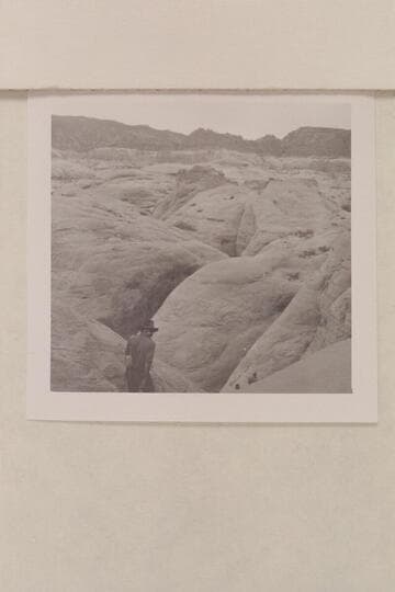 Up the middle fork of 73 from the trail into the southwest fork. Nasja Begay at the bottom of the print