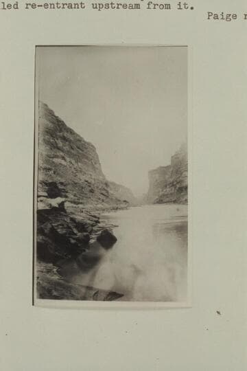 Down Narrow Canyon, showing 800-foot cliff at top