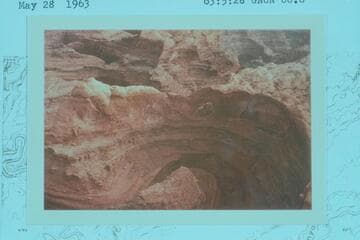 Skyline Natural Arch or Stevens Arch. Mouth of Stevens Creek and the Escalante River