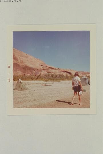 The bride, now Dorothy Aleson reverts to River togs after the ceremony. The Chapel, Mile 118.5, Glen Canyon
