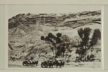 Looking east from within Grand Gulch. Photo no. 7, Stabler's album of photos of Glen Canyon trip with USGS party of 1922, Halls Crossing to Lees Ferry